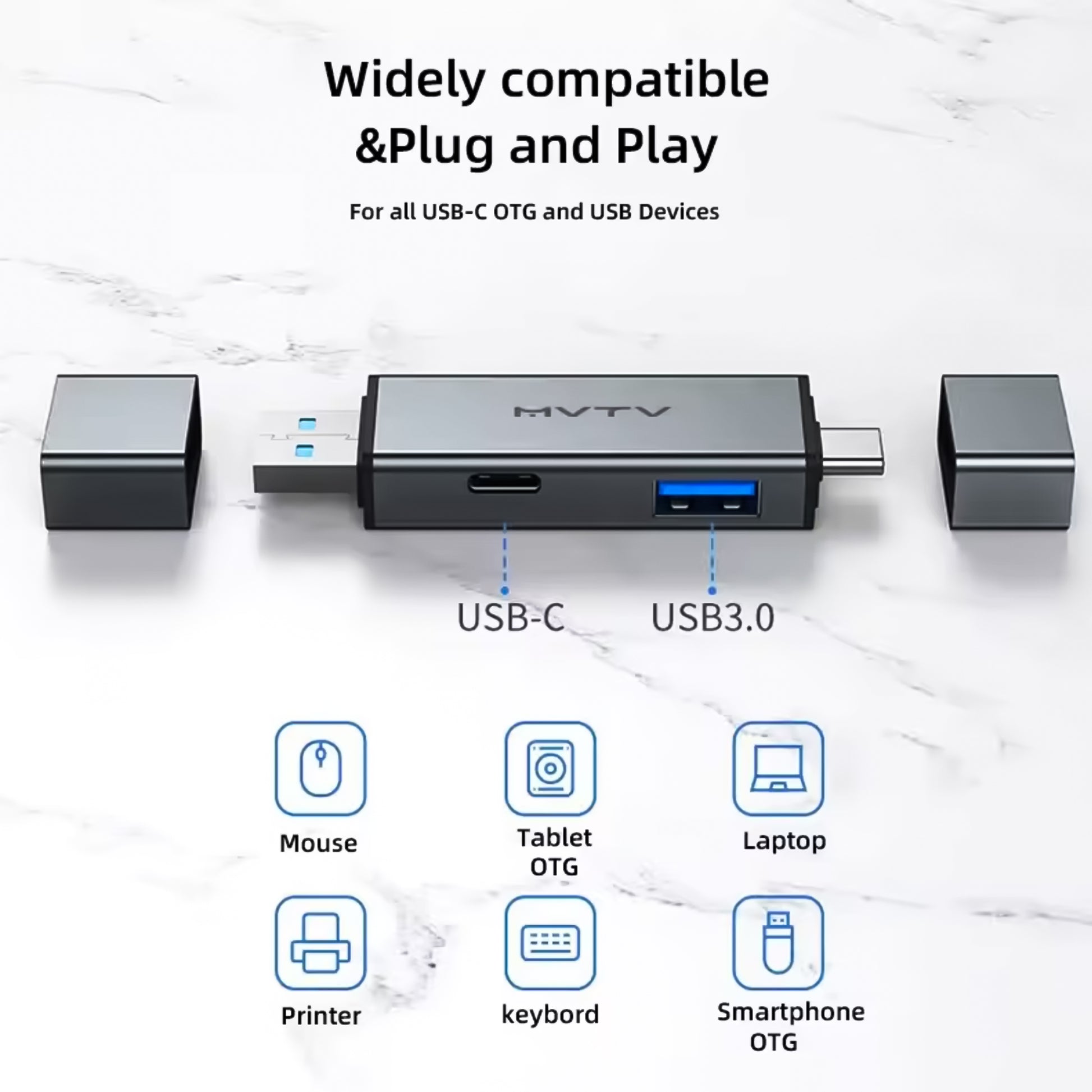 MVTV USB 3.0 + Type-C | SD Kart Okuyucu