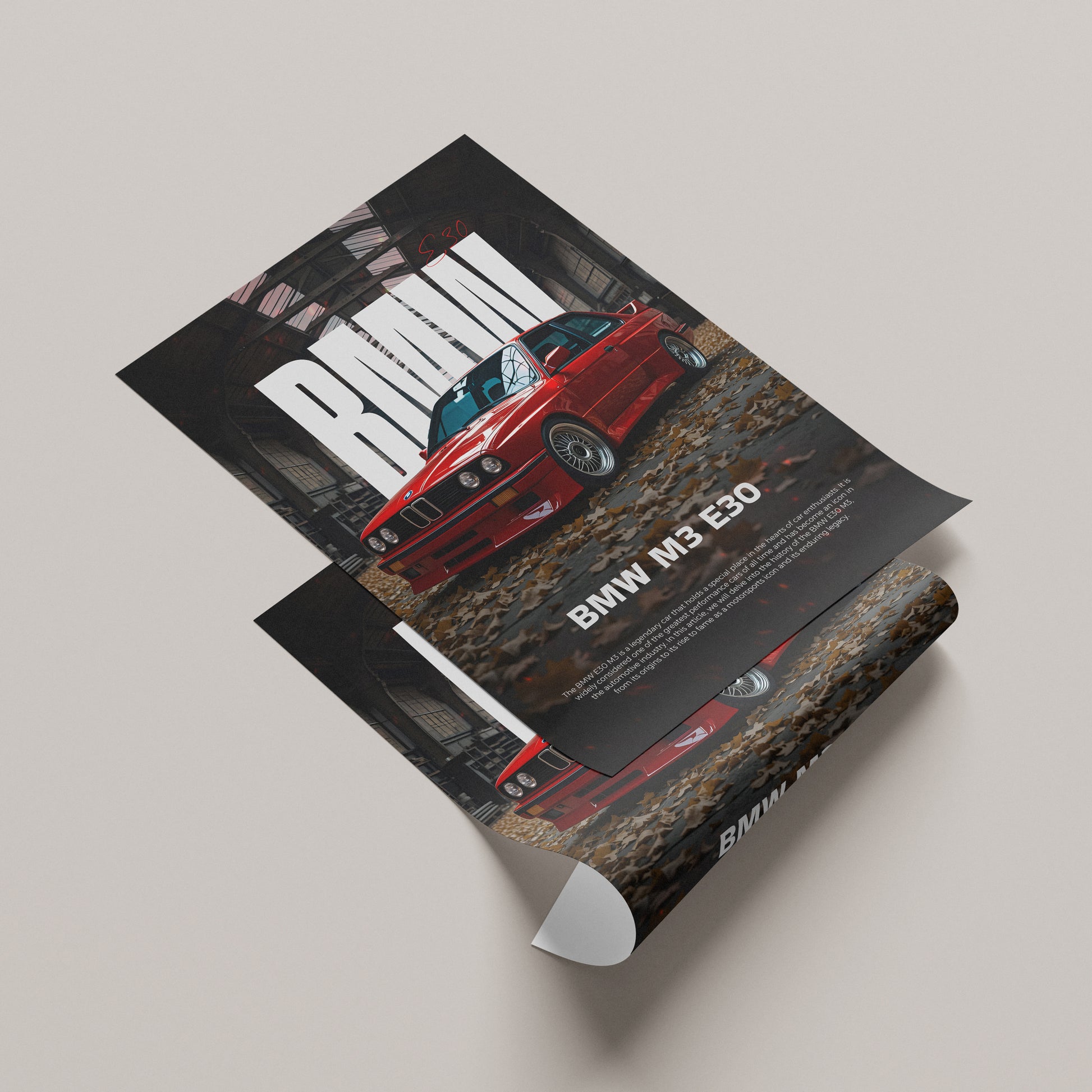 BMW M3 E30 A3 Poster