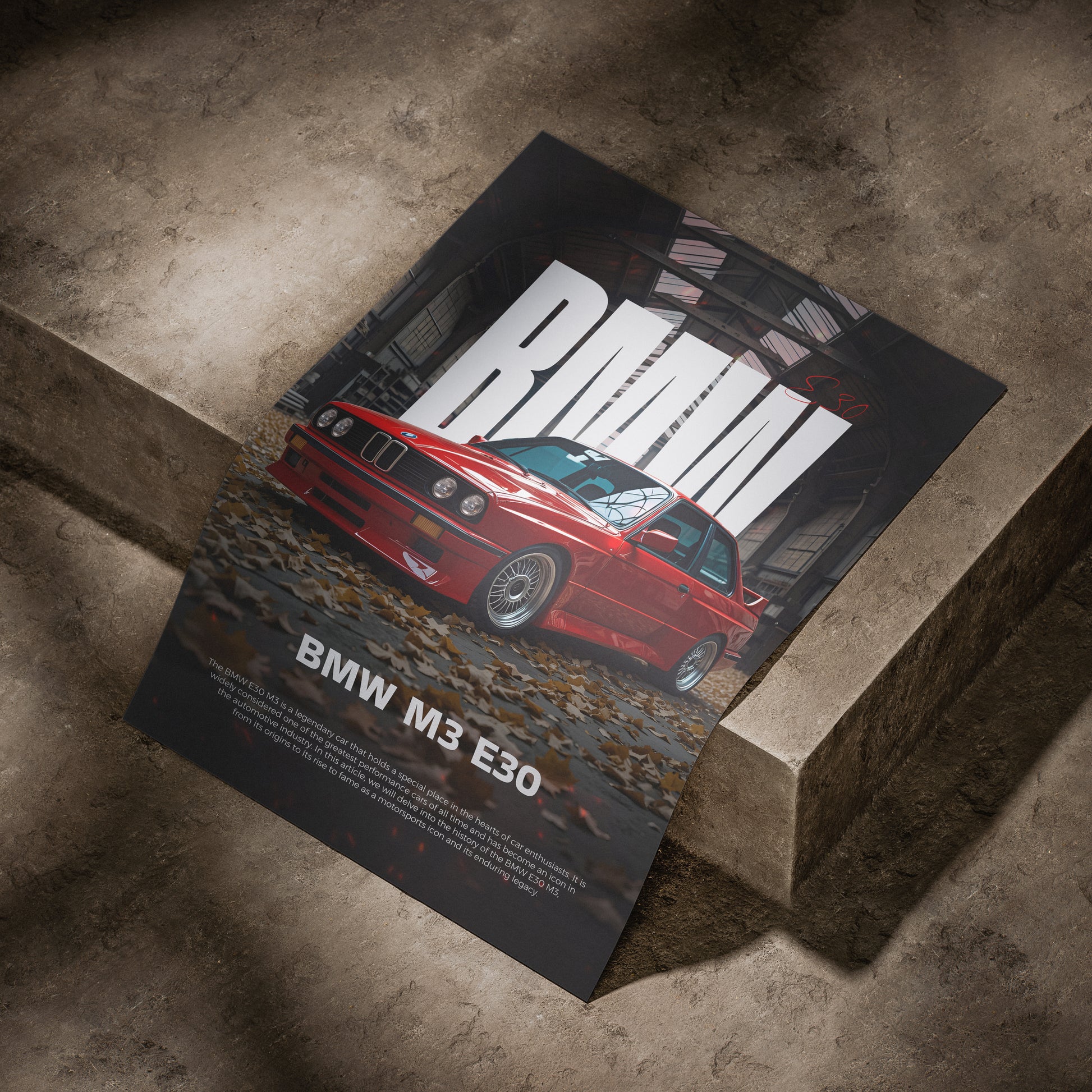 BMW M3 E30 A3 Poster