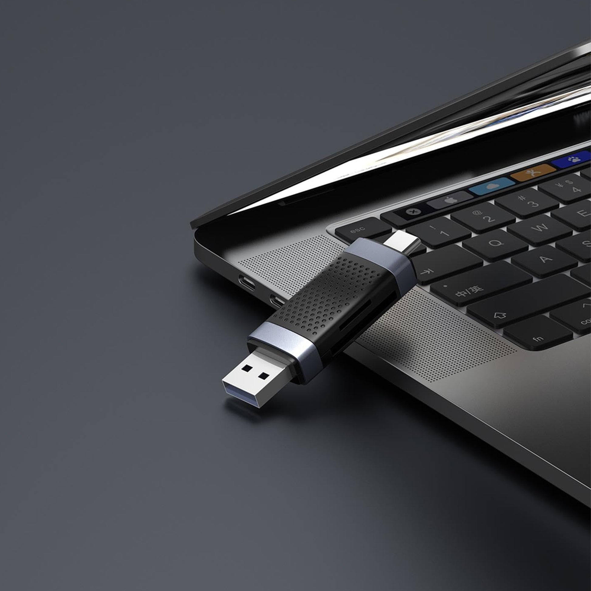 Type-C and USB 2.0 SD-MicroSD TF Card Reader