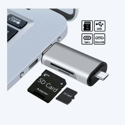 Type-C ve USB 2.0 SD-MicroSD TF Kart Okuyucu